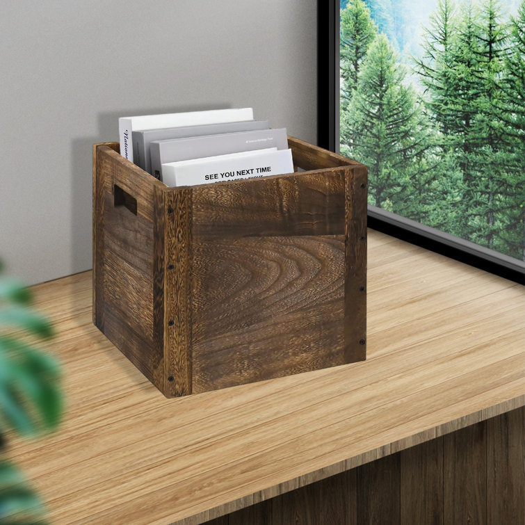 Loon Peak® Wooden Decorative Storage Box With Handle Wayfair